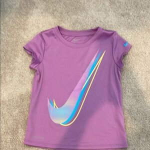 Nike Purple Short Sleeve Tee Performance Fabric